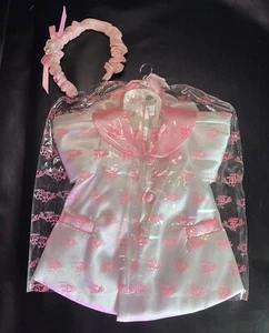 Adora Belle DOLL Coat Jacket & Hat - Satin Feel pink & white - Picture 1 of 4