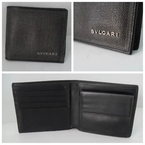 BVLGARI Wallet & Card Holder Bi-Fold - Dark Grey - Gently Pre-Owned - Very Nice! - Picture 1 of 11