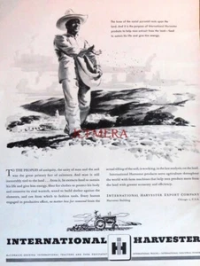 'INTERNATIONAL HARVESTER' Farm Machinery Advert - Original 1947 Print - Picture 1 of 1