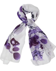 Women Chiffon Long Neck Scarf Head Hair Wrap Soft Lightweight Purple - Picture 1 of 6