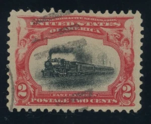 US Stamp #295 Locomotive 2c - PSE Cert - USED - See Description - Afbeelding 1 van 2