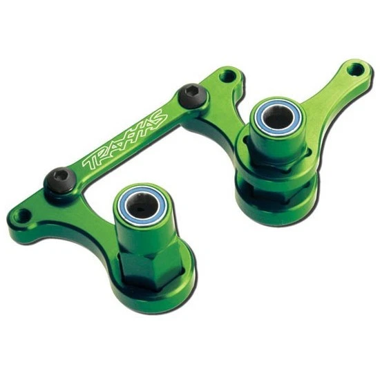 NEW Traxxas 3743G Green Aluminum Steering Bellcranks Slash 2WD, Rustler, Bandit - Image 1 of 1