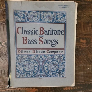 CANCIÓN CLÁSICA DE BARÍTONO Y BAJO de Oliver Ditson Company 1888 - Imagen 1 de 5