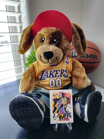 Lakers NBA Build-a-Bear Teddy 90s Style plus MAGIC JOHNSON card! Cover