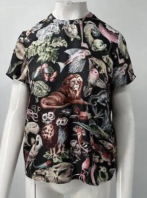 Camiseta Valentino ALTERADA Estampado Safari Seda Manga Corta en Multicolor Talla M Foto 1 de 4