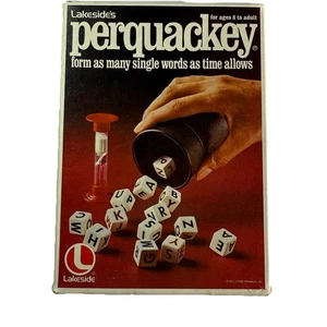 Perquackey Dados Juego de Palabras Instrucciones De Colección 1975 Lakeside - Imagen 1 de 3