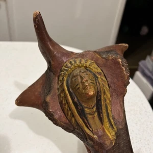 Native American Penobscot Tribe Carved Wood Root Club 24” Antique 1890-1900s - Picture 1 of 23