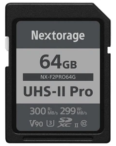 Nextorage Japanese Manufacturer UHS-II V90 64GB SDXC SD Card Maximum Read Speed - Picture 1 of 8