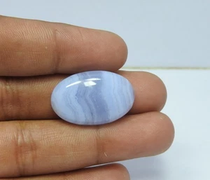 15.00 Cts Top Quality Natural Blue Lace Agate Gemstone Ring Size Cabs 16x22x5 mm - Picture 1 of 8