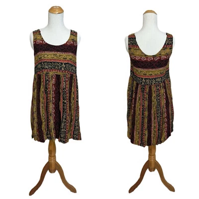 Vestido Mini Babydoll All That Jazz Vintage Años 90 Rayón Guatemalteco Talla 5/6 Foto 1 de 4