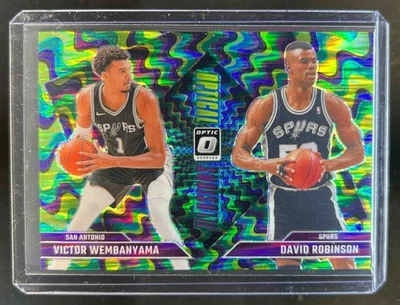 Donruss Optic David Robinson Victor Wembanyama Illusion Green #111/149 2024-25 Foto 1 de 2