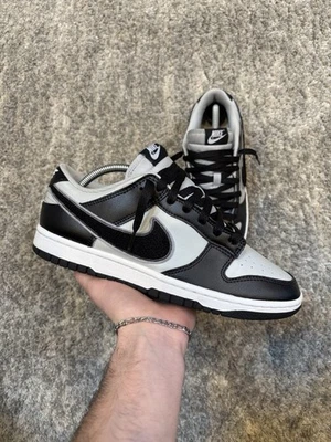 Size 8.5 - Nike Dunk Low ‘Chenille Swoosh - Black Grey Fog’ [DQ7683-001] - Image 1 of 4