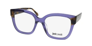 NUEVO JUST CAVALLI VJC115V ANTEOJOS MUJER BORDE COMPLETO 53-19-140 CUADRADO PÚRPURA - Imagen 1 de 8