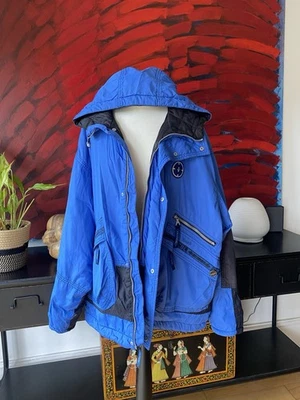 Rodeo Vintage Skijacke blau, wattiert, Snow Rave, 80er/90er Retro Style UK 2XL - Bild 1 von 4