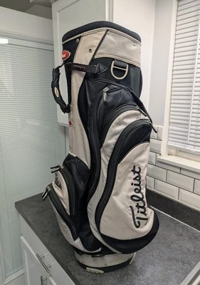 Titleist Black/Gray Cart Golf Bag ⛳ 14-Way Divider 🏌️ Raincover  - Image 1 of 4