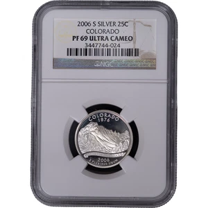 2006-S Silver Colorado State Quarter - Proof ~ NGC PF 69 ULTRA CAMEO - Picture 1 of 2