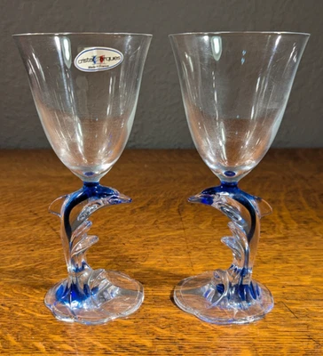 Juego de 2 copas de vino Cristal D'Arques Dolphin clases de vino de cristal vajilla Foto 1 de 4