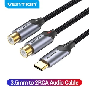 Cable de audio USB tipo C 2RCA doble RCA hembra convertidor adaptador amplificador DVD TV altavoz - Imagen 1 de 13