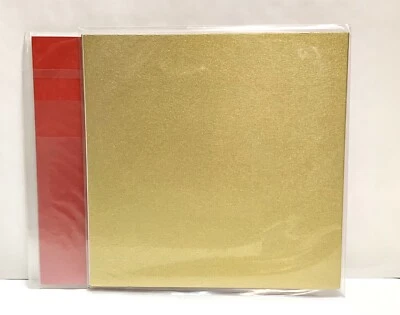 Gorgeous Japanese two sided origami washi paper / Gold & Red / 10sheets / 15cm - Image 1 of 3