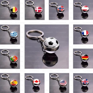 3D NATIONAL FLAG FOOTBALL SOCCER MEMORABILIA GIFT PRESENT KEYRING KEY CHAIN  - Picture 1 of 14