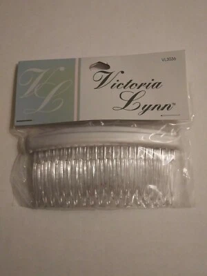 Peine de pelo Victoria Lynn 4" X 2" con borde de tela blanca - Paquete de 2 - VL3036 Foto 1 de 2