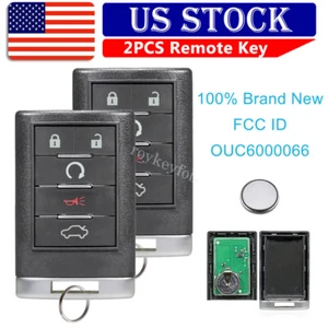 2 For 2008 2009 2010 2011 2012 2013 CTS Keyless Entry Remote Key Fob OUC6000066 - Imagen 1 de 8