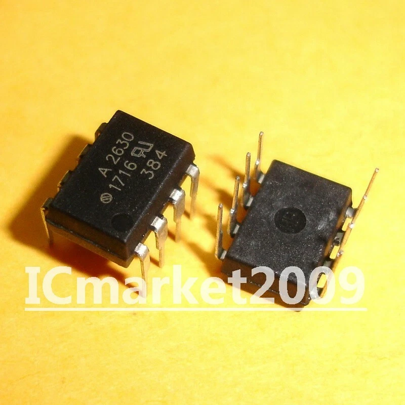 ICMARKET2009 50 PCS HCPL-2630 DIP HCPL2630 A 2630 High Speed TTL Compatible Optocouplers Chip