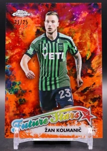 Zan Kolmanic 2023 Topps Chrome MLS #FS-18 Future Stars refractor naranja/25 SSP - Imagen 1 de 2