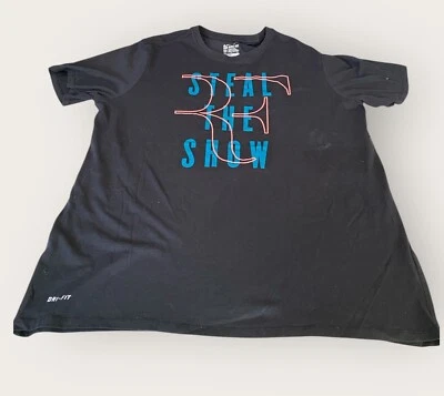 Nike Roger Federer Camisa Para Hombre 2XL Negra RF “Steal The Show” Camiseta Tenis Foto 1 de 4