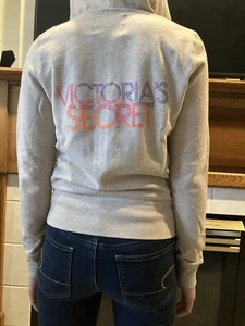 Victoria’s Secret Supermodel Neon Logo Vintage Y2K Rare Beige Hoodie Small NWT!! - Picture 1 of 11