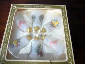 Vintage 6 Bells Glass Christmas Ornaments Krebs designers Choice in Box USA - Picture 1 of 3