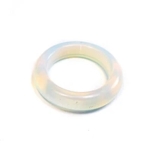 Natural Quartz Opal Crystal Agate Gem Ring Round Charm Rings Amulet Unisex Decor - Picture 1 of 15