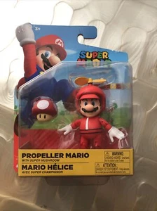 World of Nintendo Wave 16 Propeller Mario Action Figure Super Red Mushroom A002 - Picture 1 of 6