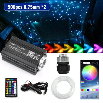 500pc Car Home Headliner Star Light kit Roof Twinkle Ceiling Lights Fiber Optic - Image 1 of 4