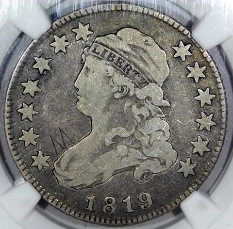 1819 Capped Bust Quarter, NGC FINE DETAILS NZ Cover