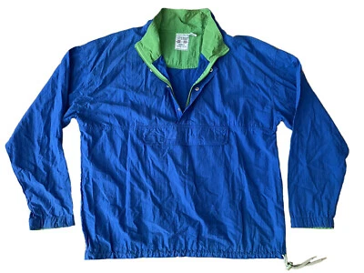 VTG Stefano Men Basics Diseño original Nylon Chaqueta de cuello redondo con cremallera de cuarto Azul XL Foto 1 de 4