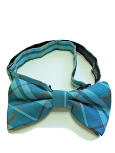 Hermoso New York handgefertigte Fliege - kariert mit blau grün, rot und grau - Bild 1 von 4