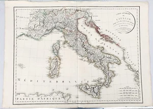 18th century - Italy Corsica Sicily Sardinia Map by Delamarche 77x56 Edited 1790 - Picture 1 of 1