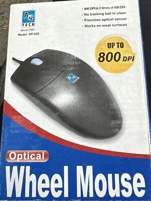 PS/2 Optical Scroll Mouse- Black New Old Stock - Image 1 of 4