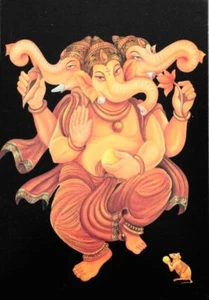 Ganesh 3 Heads Postcard - Indian Tradition - CA00E 8348 - Picture 1 of 2