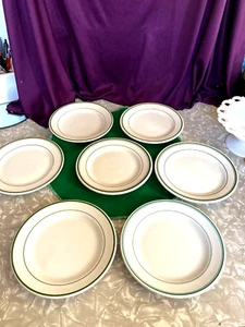 PLATOS DE PAN ALLEGHENY, WELLSVILLE, BÚFALO, SHERIANGO EE. UU. TIRA VERDE CHINA - Imagen 1 de 9
