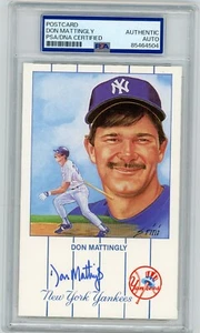 Don Mattingly (New York Yankees) Autographed Susan Rini Post Card #7 PSA - Picture 1 of 2
