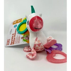 Bright Starts Sparkle & Shine Unicorn Rattle Teether On-the-GO Toy NWT - Picture 1 of 8