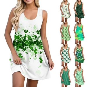 Women's Casual Sundress With Pockets Summer Boho Beach Dress T-Shirts Dress U - Picture 1 of 39