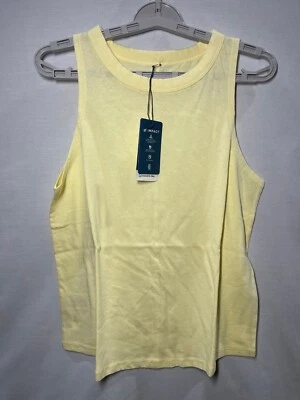 Camiseta sin mangas United By Blue orgánica de cuello alto para mujer - Amarillo pálido, M Foto 1 de 2