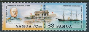 1990 SAMOA TREATY OF BERLIN/BERLIN WALL SET OF 2 FINE MINT MNH - Picture 1 of 1