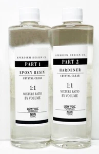 Crystal Clear Epoxy Resin 1:1 Mixing Ratio - 16oz Kit - Picture 1 of 3