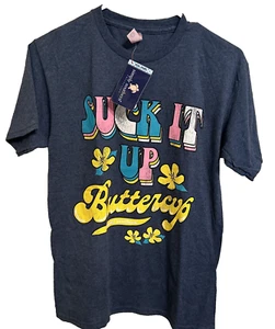 Simply Southern T Shirt Womens Small Blue Suck It Up Buttercup Graphic Tee - Picture 1 of 6