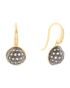 Pendientes de gancho FREIDA ROTHMAN enchapados en oro de 14kt Brooklyn en flor - Imagen 1 de 7