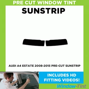 Pre Cut Tinted Sunstrip - For Audi A4 Estate 2008-2015 - 5% Limo Internal - Picture 1 of 4